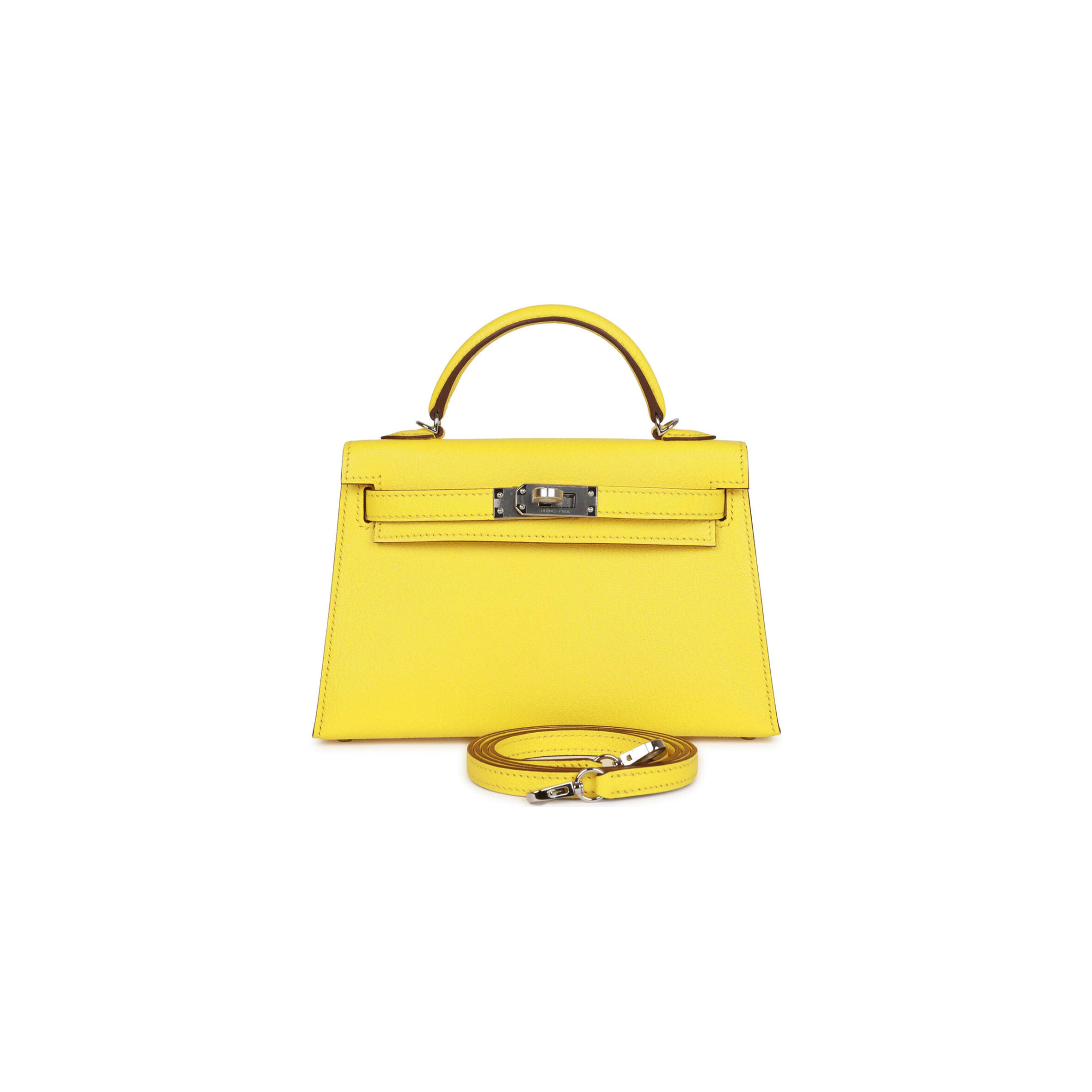 HERMES MINI KELLY CHÈVRE PALLADIUM HARDWARE (19*12*5.5cm)